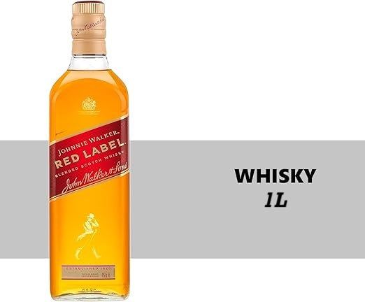 Combo Whisky Johnnie Walker Red Label 1L + Whisky Old Parr 1L