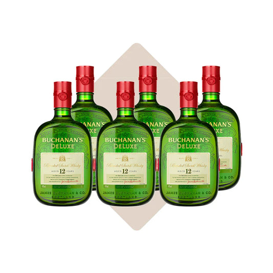 Combo Buchanan's Whisky Deluxe Aged 12 Anos 1L - 6 Unidades